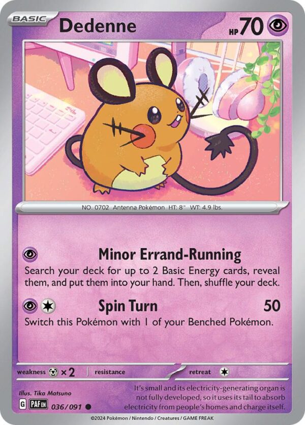 Dedenne 036/091 Normal SV: Paldean Fates Dedenne 036/091 Normal SV: Paldean Fates