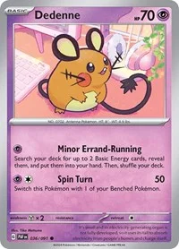 Dedenne | 036/091 | Reverse Holofoil | SV: Paldean Fates