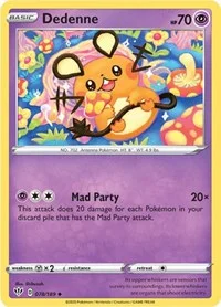 Dedenne | 078/189 | Reverse Holofoil | SWSH03: Darkness Ablaze Dedenne | 078/189 | Reverse Holofoil | SWSH03: Darkness Ablaze