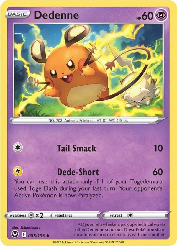 Dedenne 085/195 Reverse Holofoil SWSH12: Silver Tempest