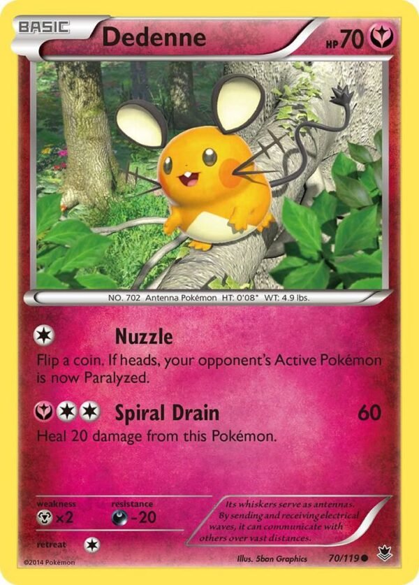 Dedenne 70/119 Reverse Holofoil XY – Phantom Forces