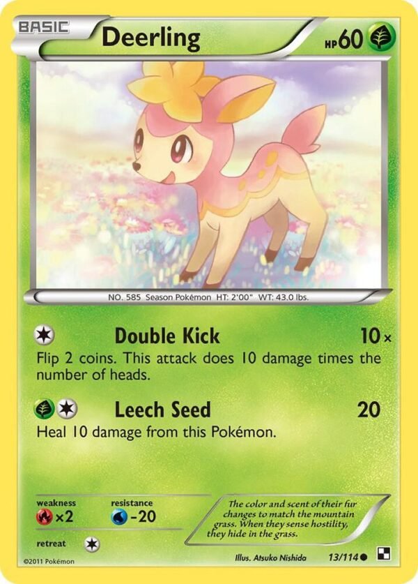 Deerling 13/114 Reverse Holofoil Black and White