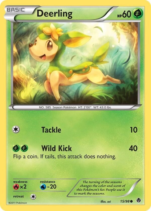 Deerling 15/98 Reverse Holofoil Emerging Powers