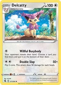 Delcatty | 211/264 | Reverse Holofoil | SWSH08: Fusion Strike Delcatty | 211/264 | Reverse Holofoil | SWSH08: Fusion Strike