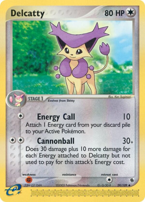 Delcatty 29/109 Reverse Holofoil Ruby and Sapphire