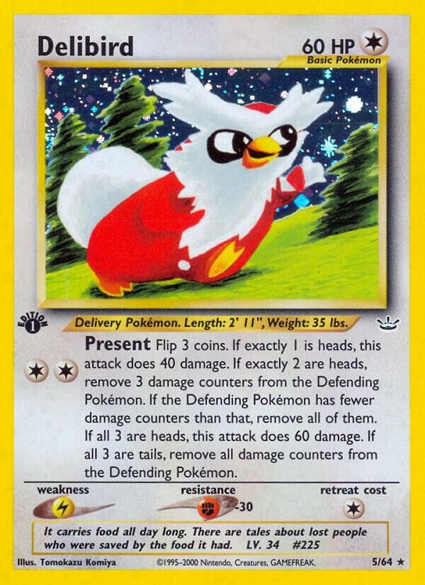 Delibird 05/64 1st Edition Holofoil Neo Revelation