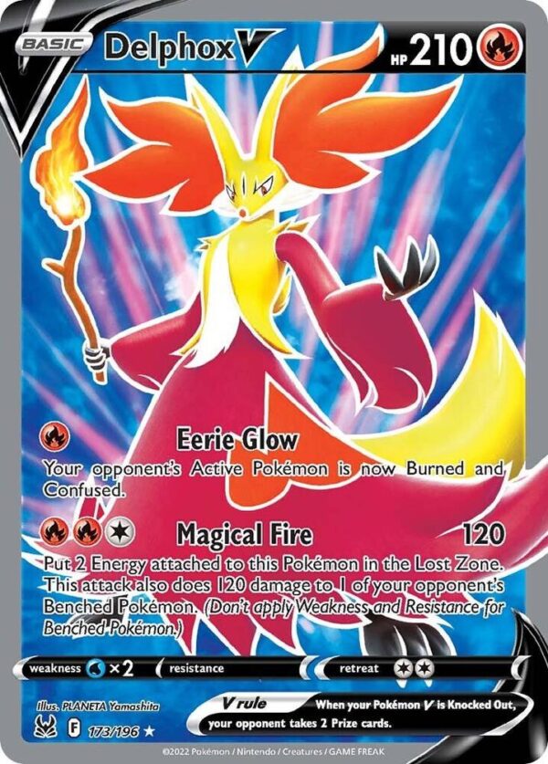 Delphox V (Full Art) 173/196 Holofoil SWSH11: Lost Origin