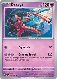 Deoxys | 074/182 | Holofoil | SV04: Paradox Rift