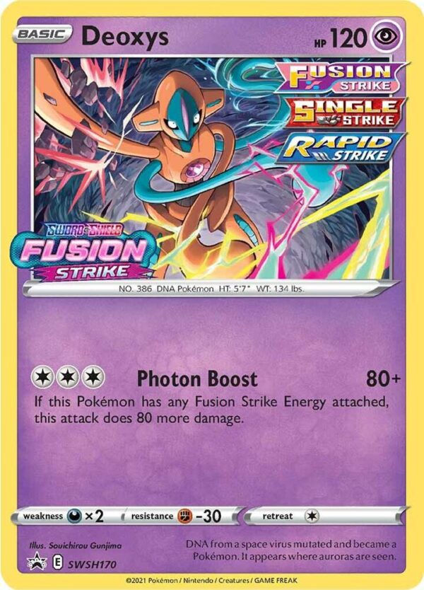 Deoxys SWSH170 (Prerelease) Holofoil SWSH: Sword & Shield Promo Cards