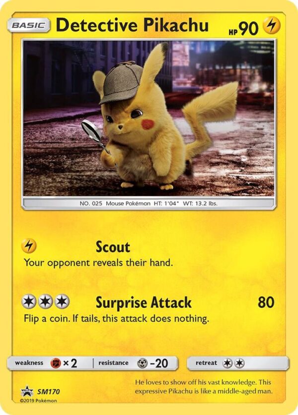 Detective Pikachu SM170 Holofoil SM Promos