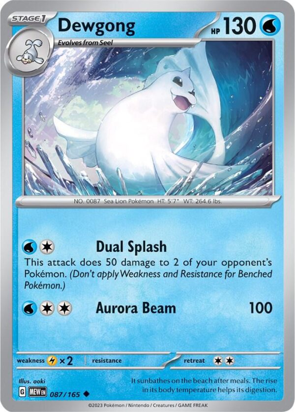 Dewgong 087/165 Normal SV: Scarlet & Violet 151 Dewgong 087/165 Normal SV: Scarlet & Violet 151