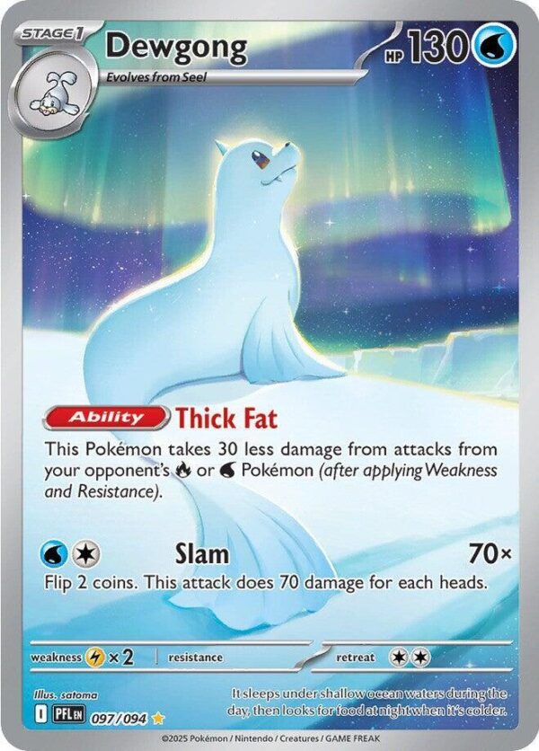 Dewgong 097/094 Holofoil ME02: Phantasmal Flames