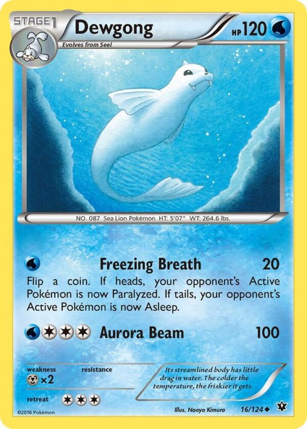 Dewgong 16/124 Reverse Holofoil XY – Fates Collide