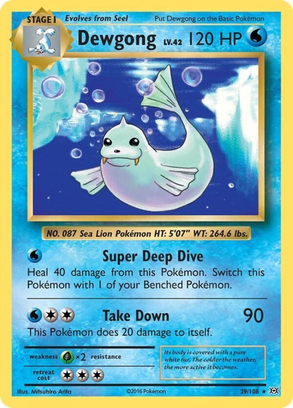 Dewgong 29/108 Reverse Holofoil XY – Evolutions