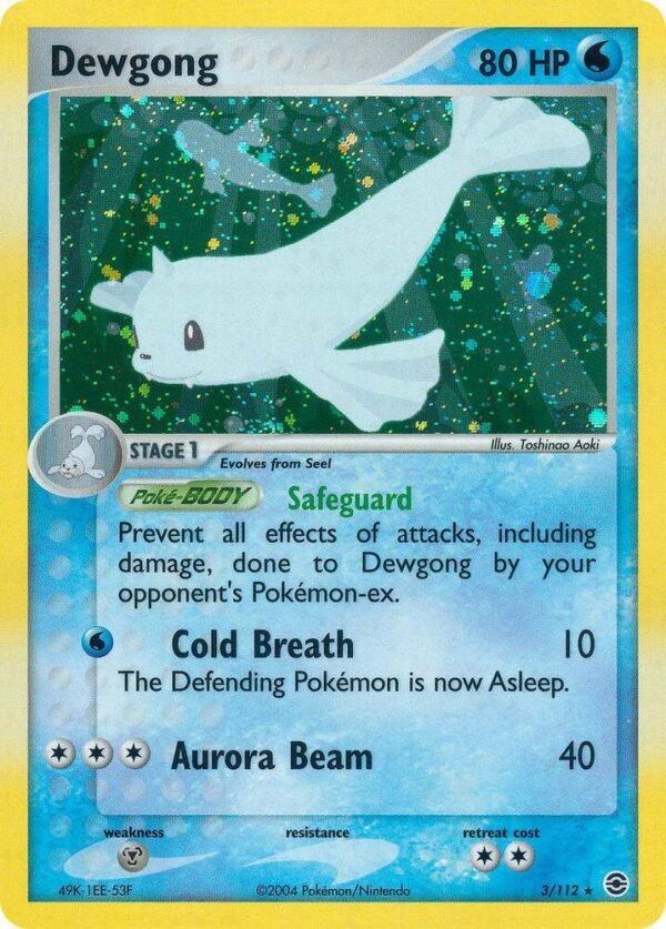 Dewgong 3/112 Reverse Holofoil FireRed & LeafGreen Dewgong 3/112 Reverse Holofoil FireRed & LeafGreen