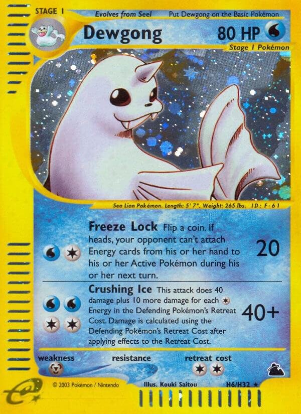 Dewgong (H6) H06/H32 Holofoil Skyridge Dewgong (H6) H06/H32 Holofoil Skyridge