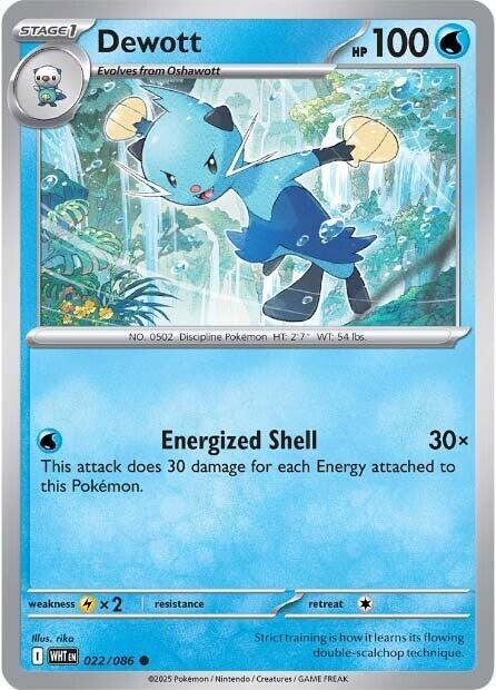 Dewott 022/086 Reverse Holofoil SV: White Flare Dewott 022/086 Reverse Holofoil SV: White Flare