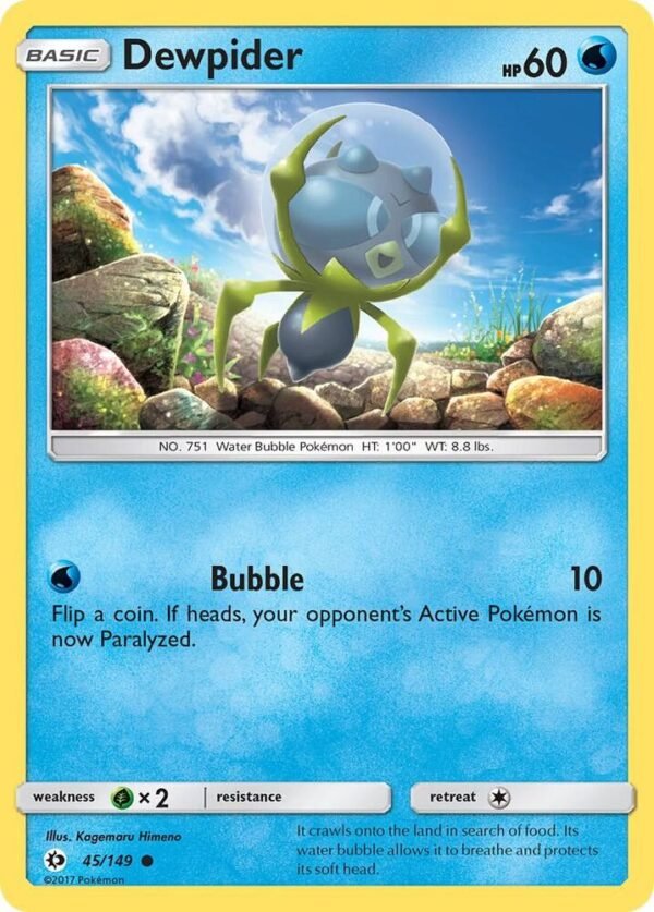 Dewpider 45/149 Normal SM Base Set Dewpider 45/149 Normal SM Base Set