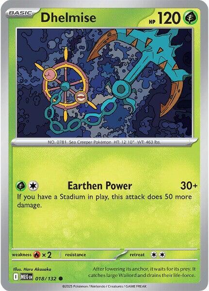 Dhelmise 018/132 Normal ME01: Mega Evolution Dhelmise 018/132 Normal ME01: Mega Evolution