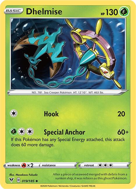 Dhelmise 019/185 Reverse Holofoil SWSH04: Vivid Voltage
