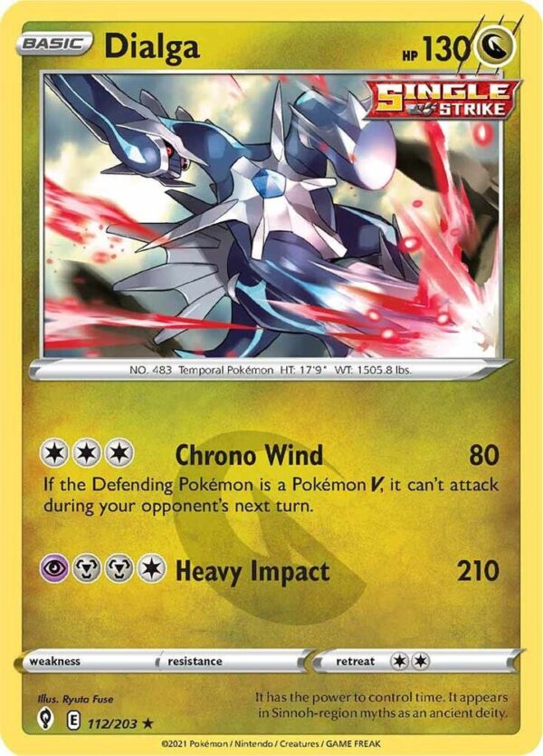 Dialga 112/203 Reverse Holofoil SWSH07: Evolving Skies