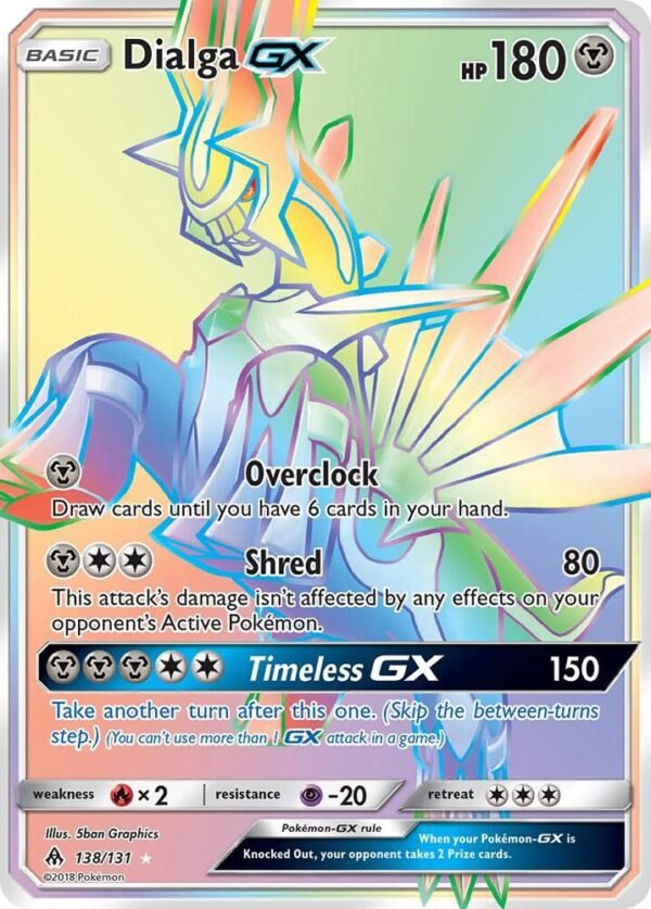 Dialga GX (Secret) 138/131 Holofoil SM – Forbidden Light Dialga GX (Secret) 138/131 Holofoil SM – Forbidden Light