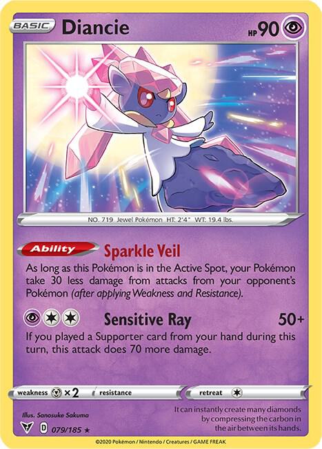 Diancie 079/185 Holofoil SWSH04: Vivid Voltage