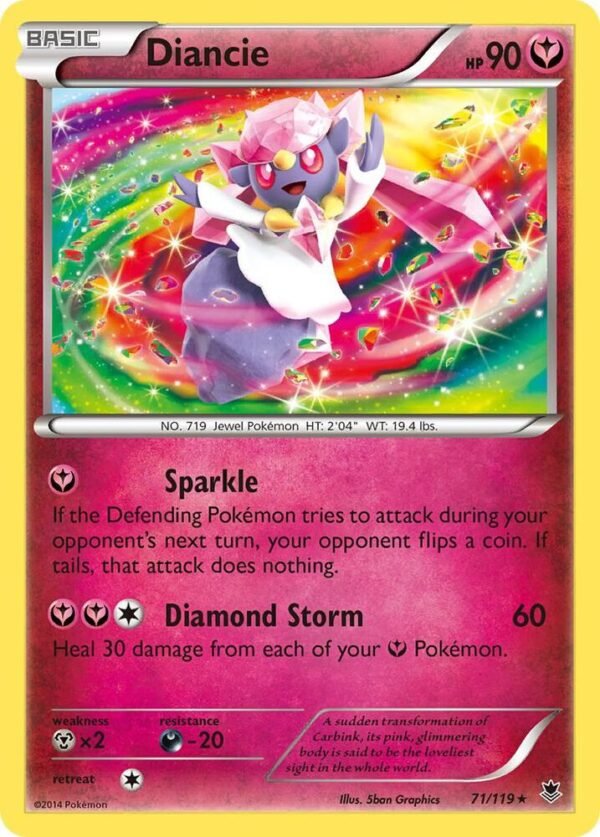 Diancie 71/119 Holofoil XY – Phantom Forces