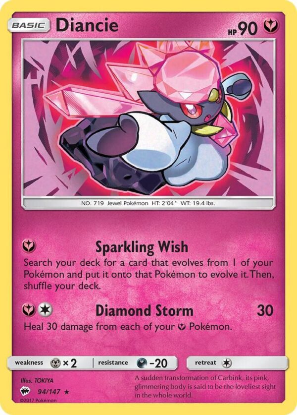 Diancie 94/147 Reverse Holofoil SM – Burning Shadows