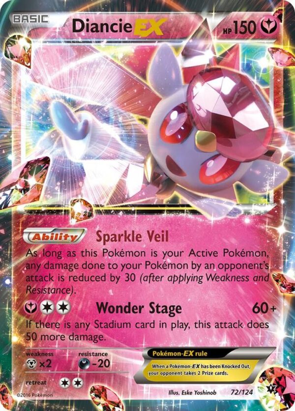 Diancie EX 72/124 Holofoil XY – Fates Collide