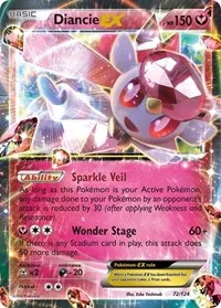 Diancie EX | 72/124 | Holofoil | XY - Fates Collide