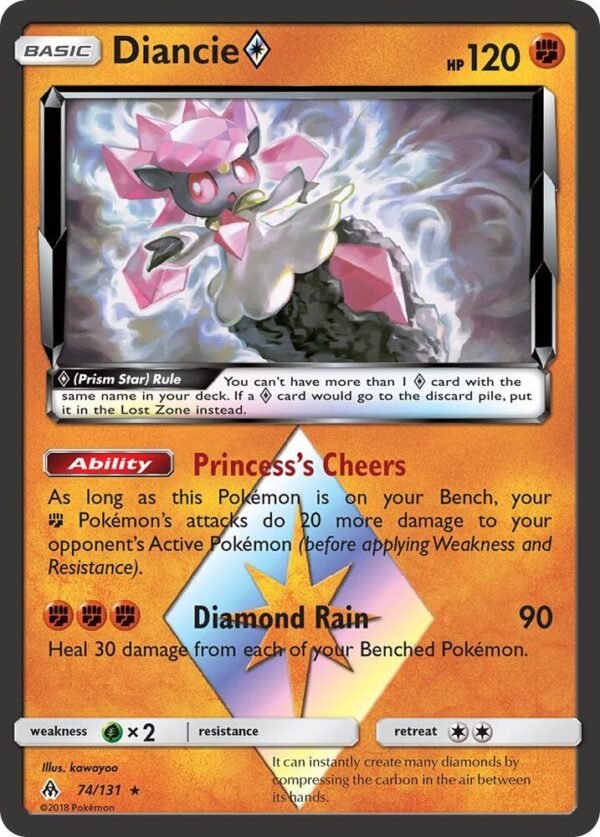 Diancie Prism Star 74/131 Holofoil SM – Forbidden Light