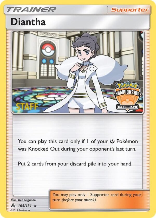 Diantha 105/131 (Regional Championships) [Staff] Reverse Holofoil League & Championship Cards