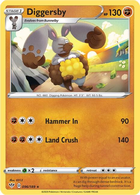 Diggersby 096/189 Reverse Holofoil SWSH03: Darkness Ablaze Diggersby 096/189 Reverse Holofoil SWSH03: Darkness Ablaze