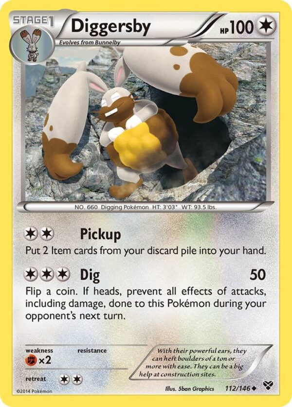 Diggersby 112/146 Reverse Holofoil XY Base Set