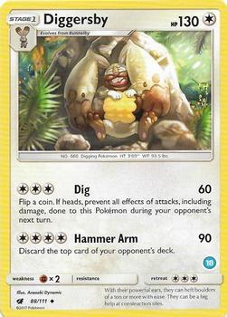 Diggersby (18) 88/111 Normal SM Trainer Kit: Alolan Sandslash & Alolan Ninetales Diggersby (18) 88/111 Normal SM Trainer Kit: Alolan Sandslash & Alolan Ninetales