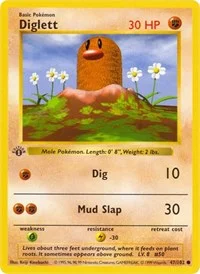 Diglett | 047/102 | 1st Edition | Base Set (Shadowless)