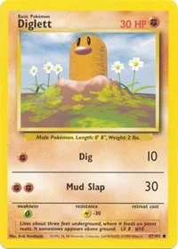 Diglett | 047/102 | Normal | Base Set Diglett | 047/102 | Normal | Base Set