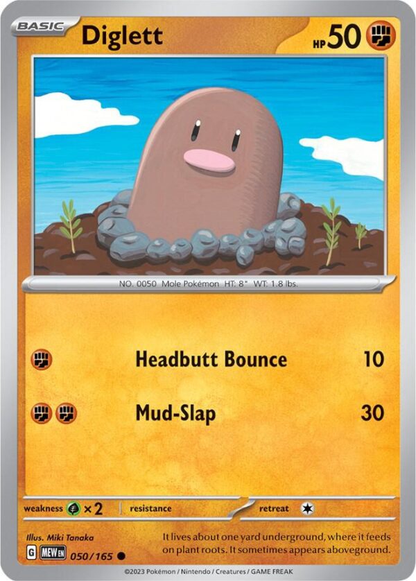 Diglett 050/165 Normal SV: Scarlet & Violet 151