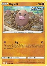 Diglett | 076/198 | Reverse Holofoil | SWSH06: Chilling Reign