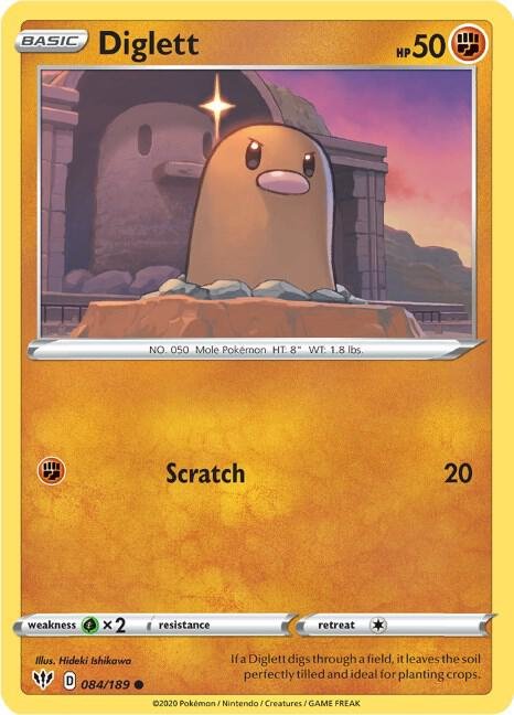 Diglett 084/189 Normal SWSH03: Darkness Ablaze Diglett 084/189 Normal SWSH03: Darkness Ablaze