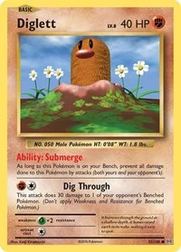 Diglett | 55/108 | Reverse Holofoil | XY - Evolutions