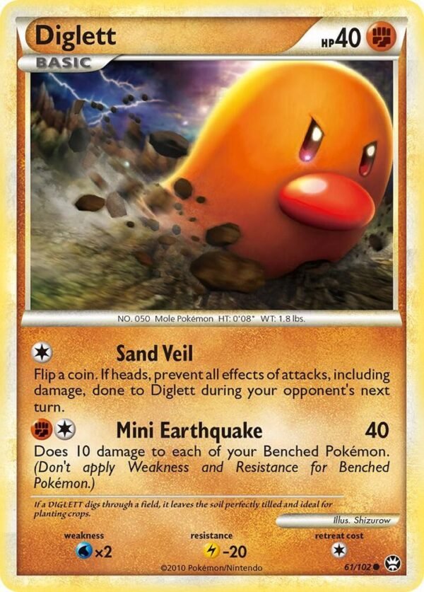 Diglett 61/102 Reverse Holofoil Triumphant