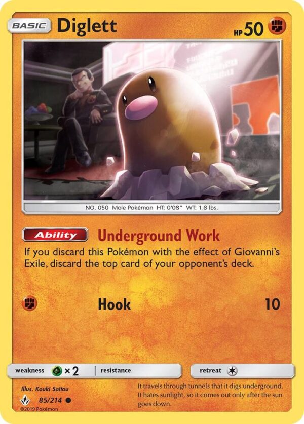 Diglett 85/214 Normal SM – Unbroken Bonds