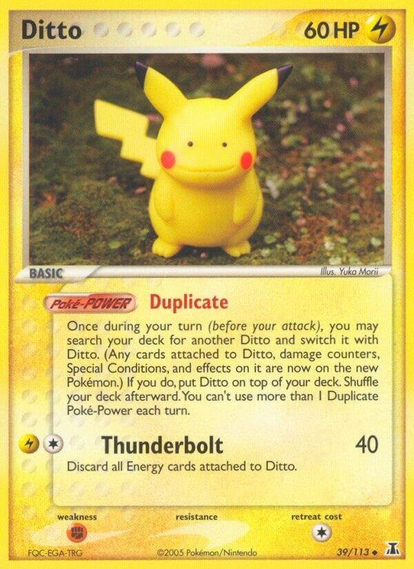 Ditto 039/113 (Pikachu) Reverse Holofoil Delta Species Ditto 039/113 (Pikachu) Reverse Holofoil Delta Species