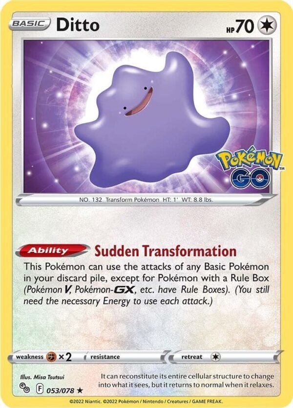 Ditto 053/078 Holofoil Pokemon GO