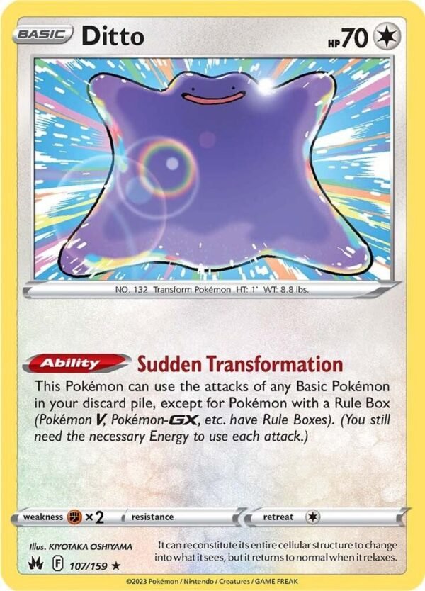 Ditto 107/159 Reverse Holofoil Crown Zenith Ditto 107/159 Reverse Holofoil Crown Zenith