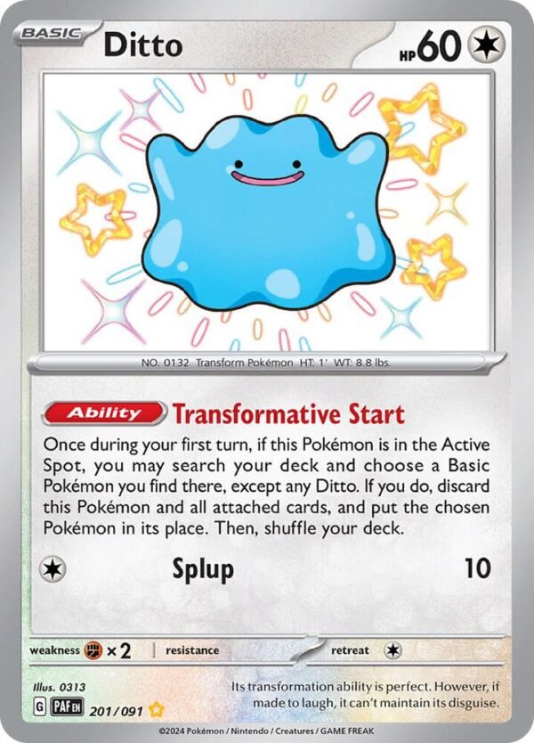 Ditto 201/091 Holofoil SV: Paldean Fates Ditto 201/091 Holofoil SV: Paldean Fates