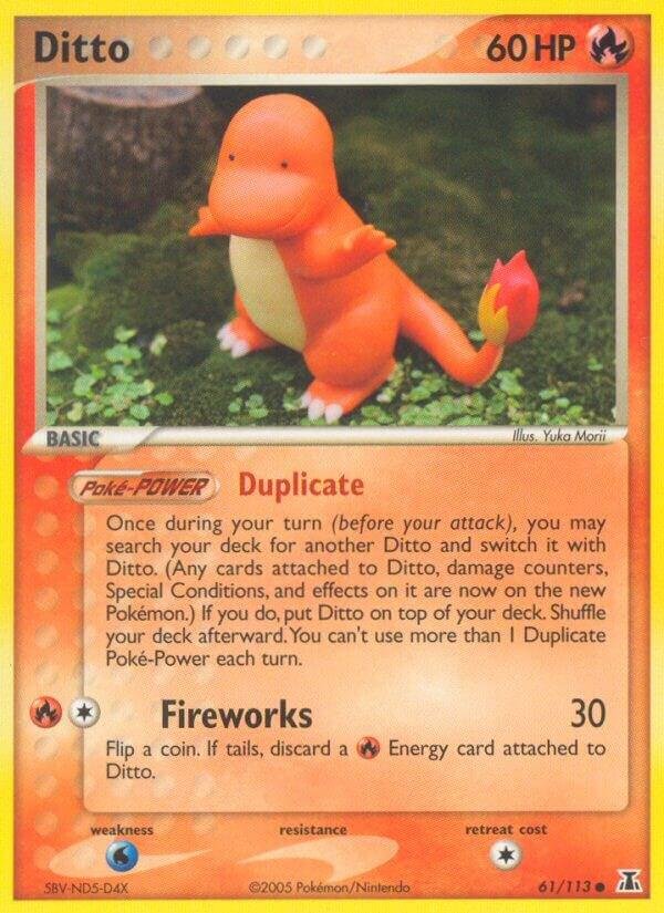 Ditto 61/113 (Charmander) 061/113 Reverse Holofoil Delta Species