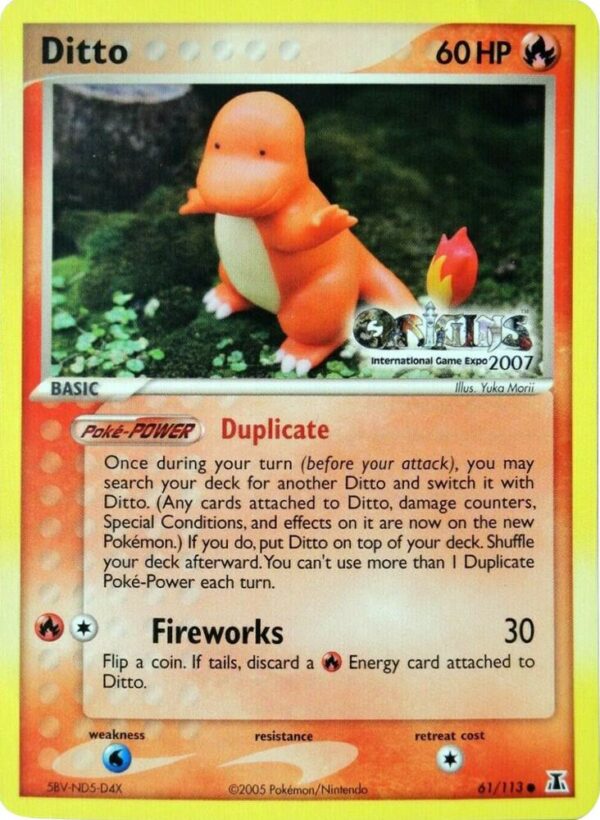 Ditto 61/113 (Origins International Game Expo 2007) Normal Nintendo Promos Ditto 61/113 (Origins International Game Expo 2007) Normal Nintendo Promos